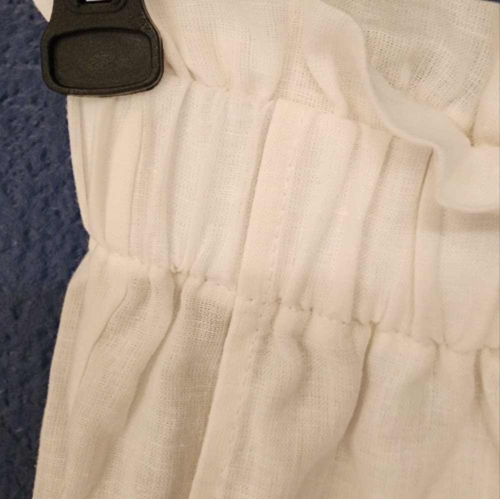 WET Monarch Ainseley High Waist Linen Blend Short Set In Gardenia White Size XS - Picture 8 of 10
